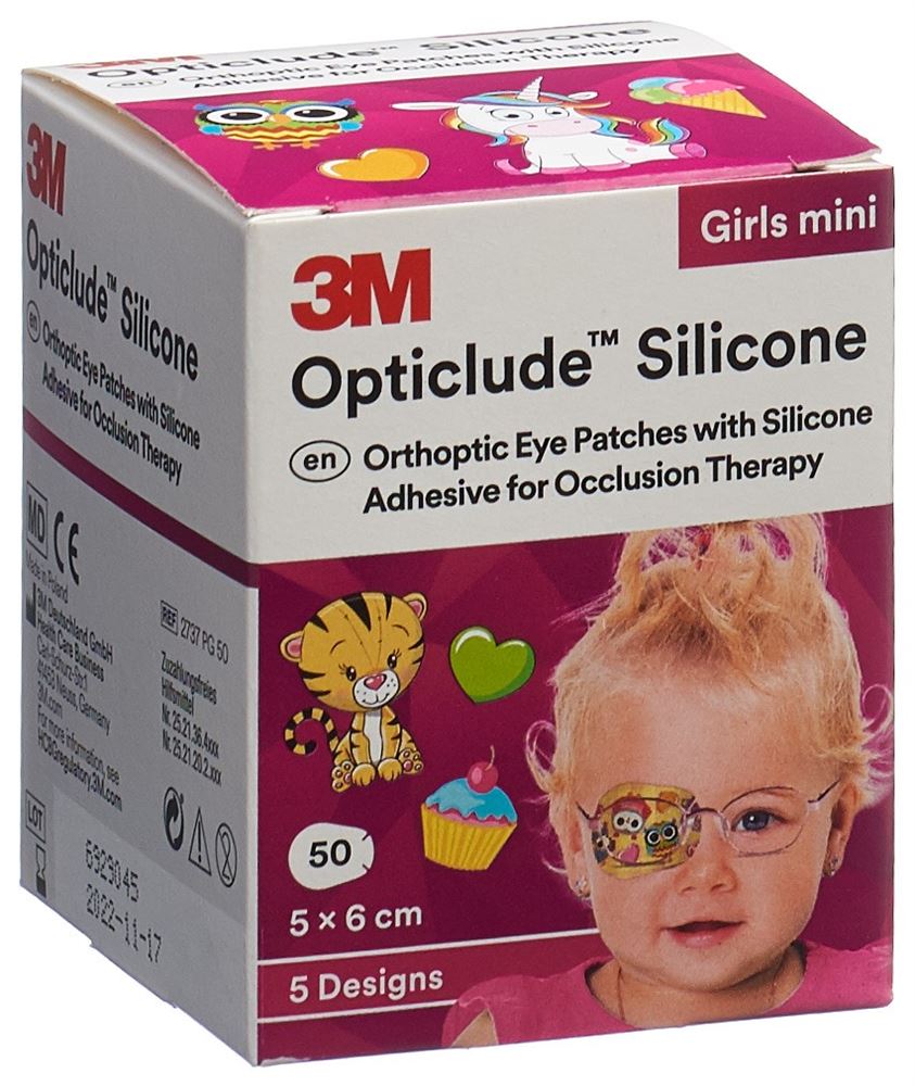 3M Opticlude Silicone cerotto ortottico 5x6cm mini girls 50 pezzi