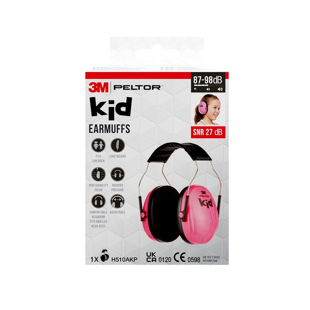 3M Peltor casque antibruit pour enfants 87-98 dB rose