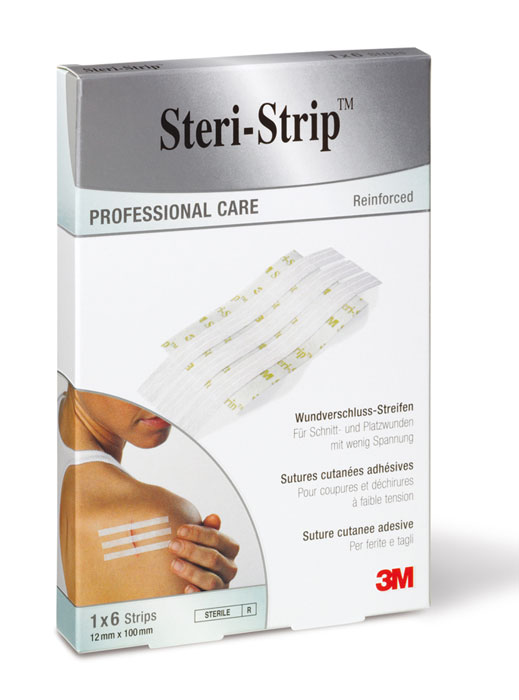Image of 3M Steri Strip 12x100mm weiss verstärkt 6 Stk