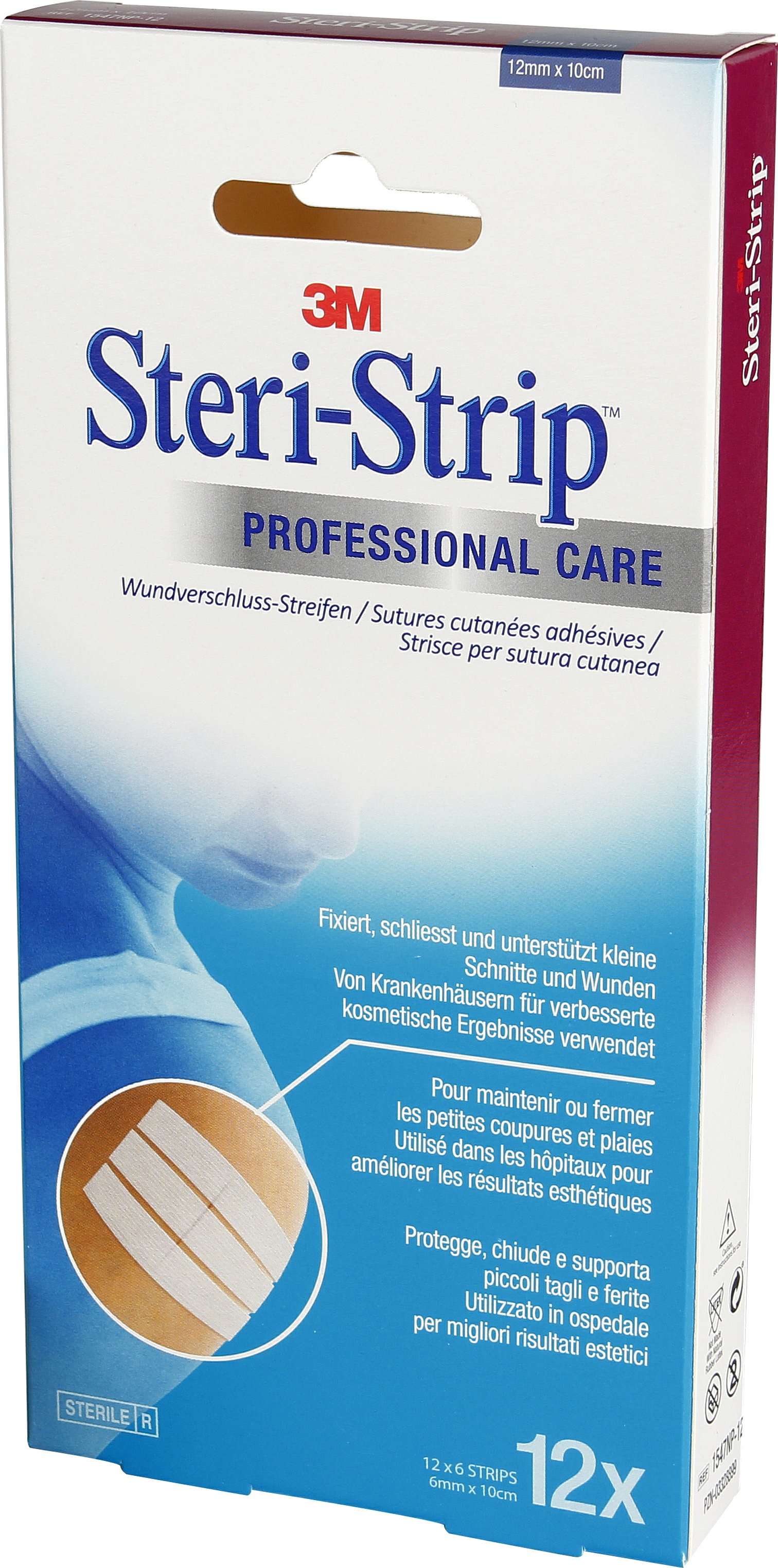 Image of 3M Steri Strip 12x100mm weiss verstärkt 12 x 6 Stk