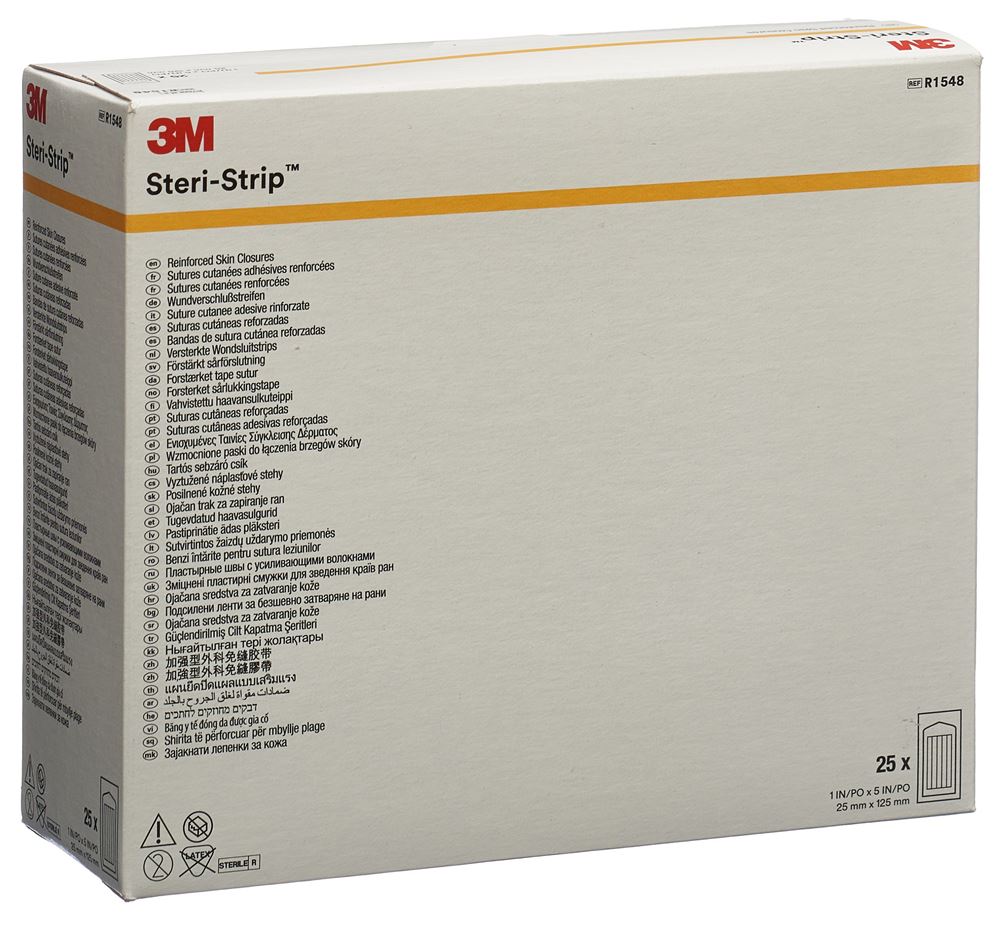 Image of 3M Steri Strip 25x125mm weiss verstärkt 25 x 4 Stk