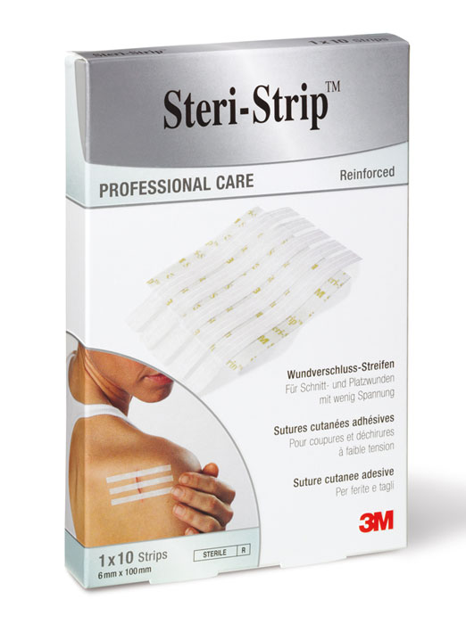 Image of 3M Steri Strip 6x100mm weiss verstärkt 10 Stk