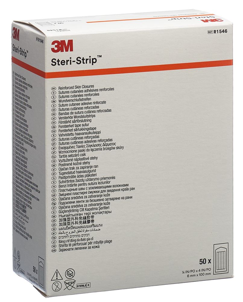 Image of 3M Steri Strip 6x100mm weiss verstärkt 50 x 10 Stk