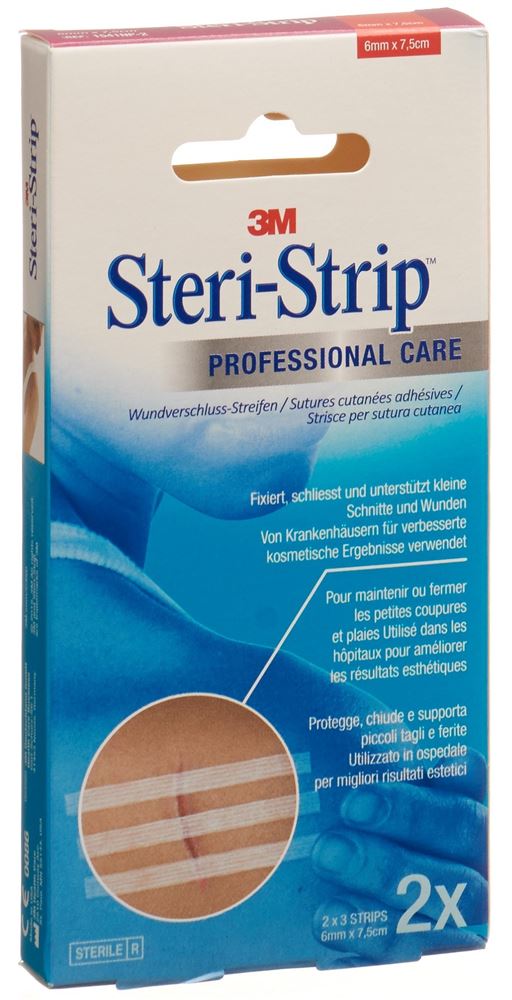 3M Steri Strip 6x75mm blanc renforcé 2 x 3 pce