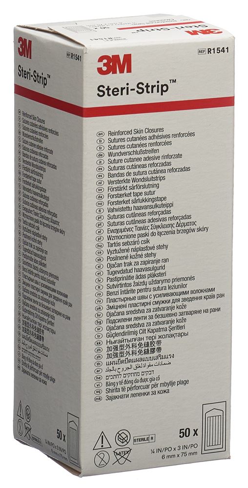 Image of 3M Steri Strip 6x75mm weiss verstärkt 50 x 3 Stk