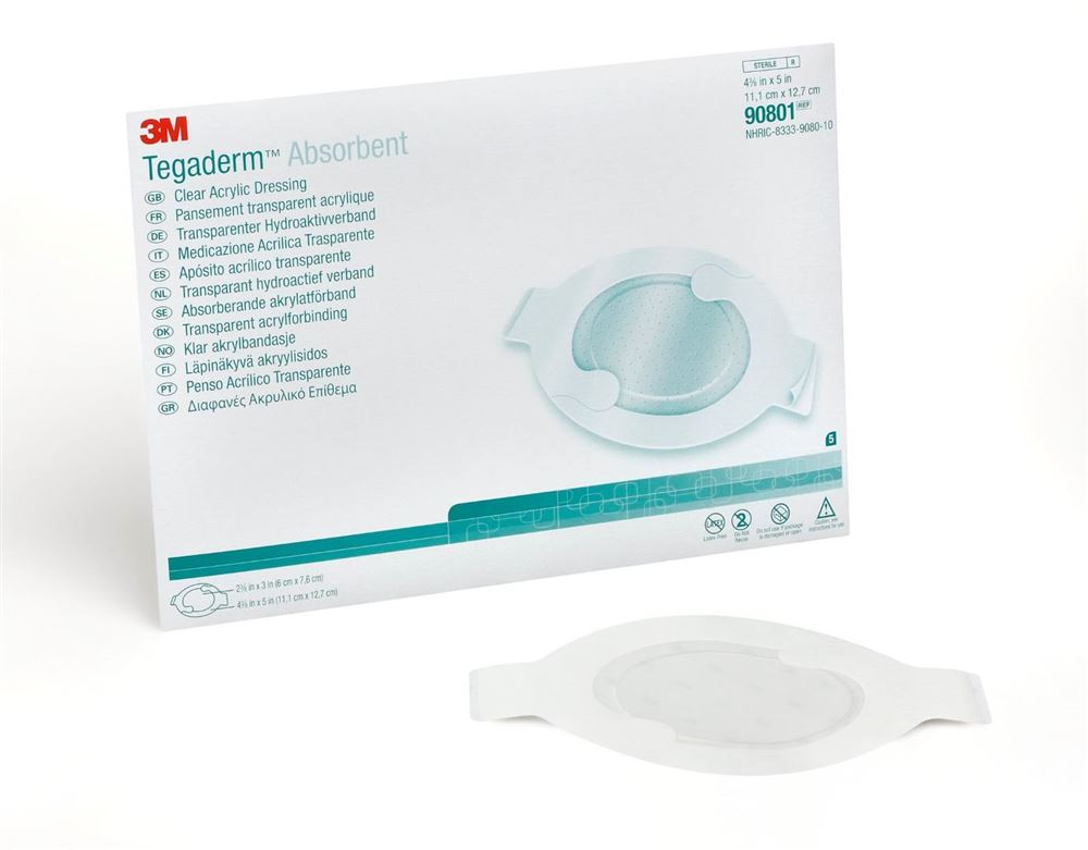 3M Tegaderm Absorb pansement vulnéraire 11.1x12.7cm 10 pce