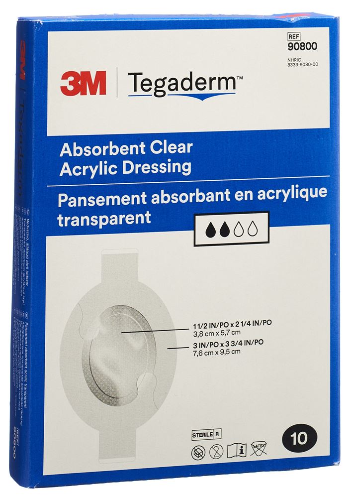 Image of 3M Tegaderm Absorb Wundverband 7.6x9.5cm 10 Stk