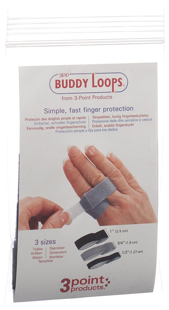 Image of 3pp Buddy Loops 1"" 2.50cm breit schwarz 5 Stk
