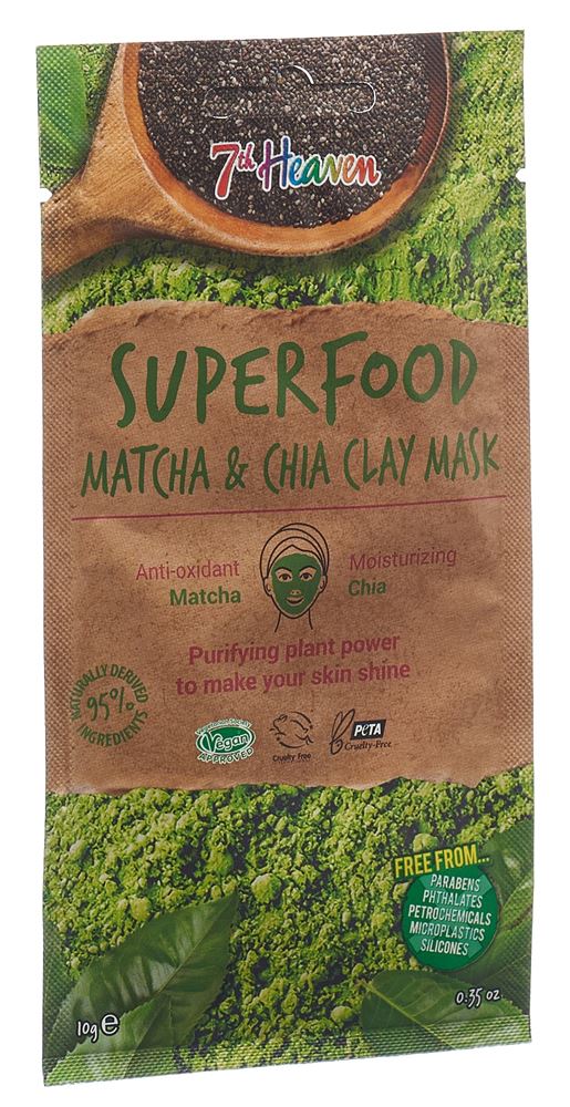 Image of 7th Heaven Clay Mask Superfood Matcha Chia Btl 10 ml