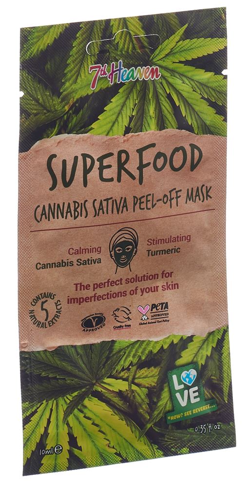 Image of 7th Heaven Peel-Off Mask Cannabis Sativa Btl 10 ml
