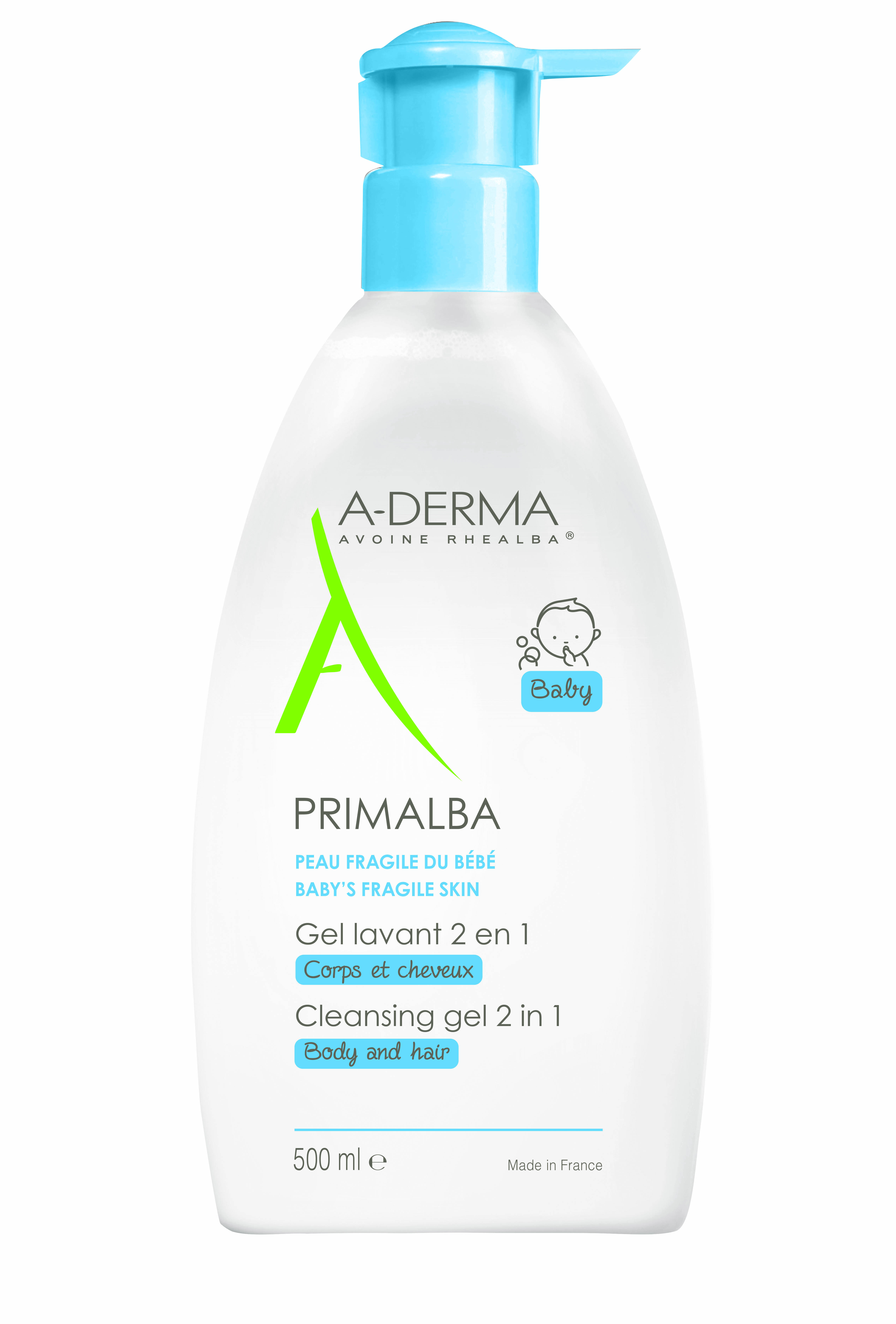 A-Derma Primalba gel lavant 2 en 1 dist 500 ml