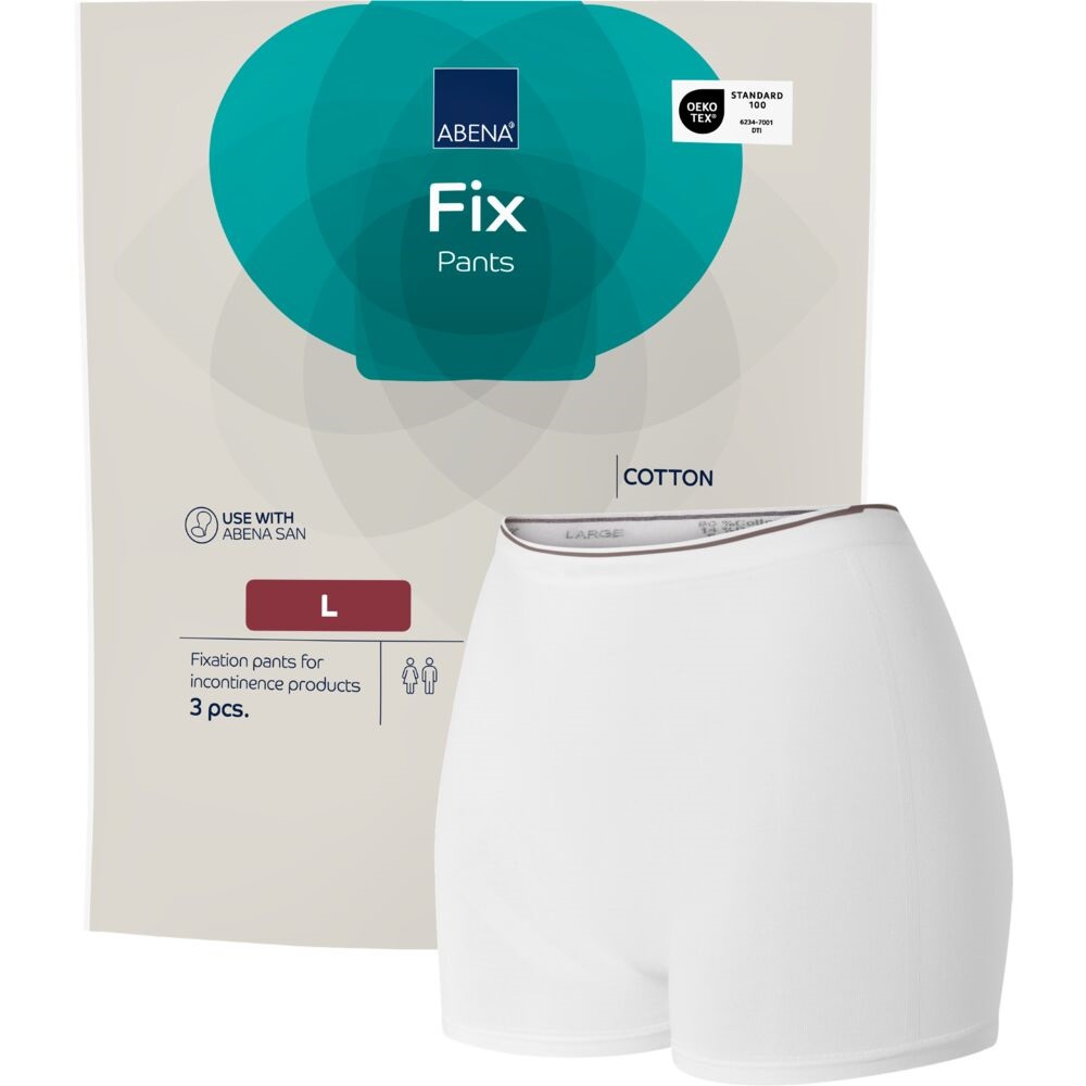 Image of Abena Fix Cotton Fixierhose L 90-110cm mit Bein Box 3 Stk