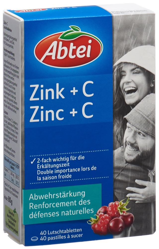 Abtei Zinc + C cpr sucer 40 pce