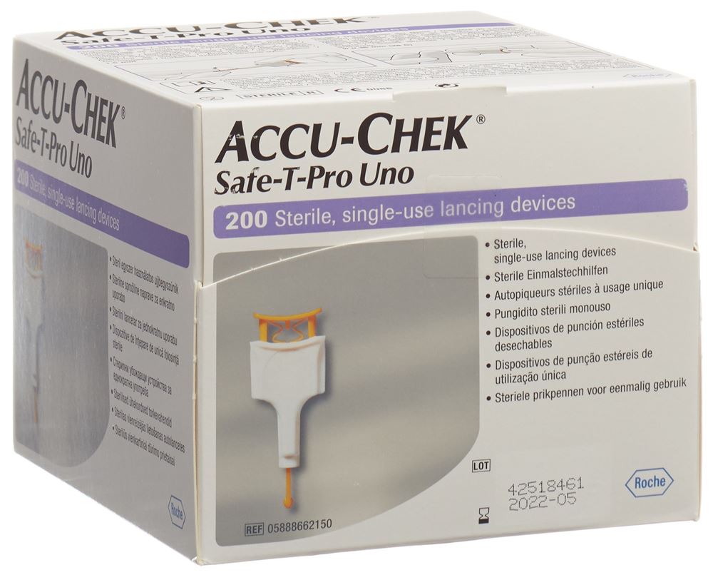 Image of Accu-Chek Safe-T Pro Uno Einmalstechhilfe 200 Stk