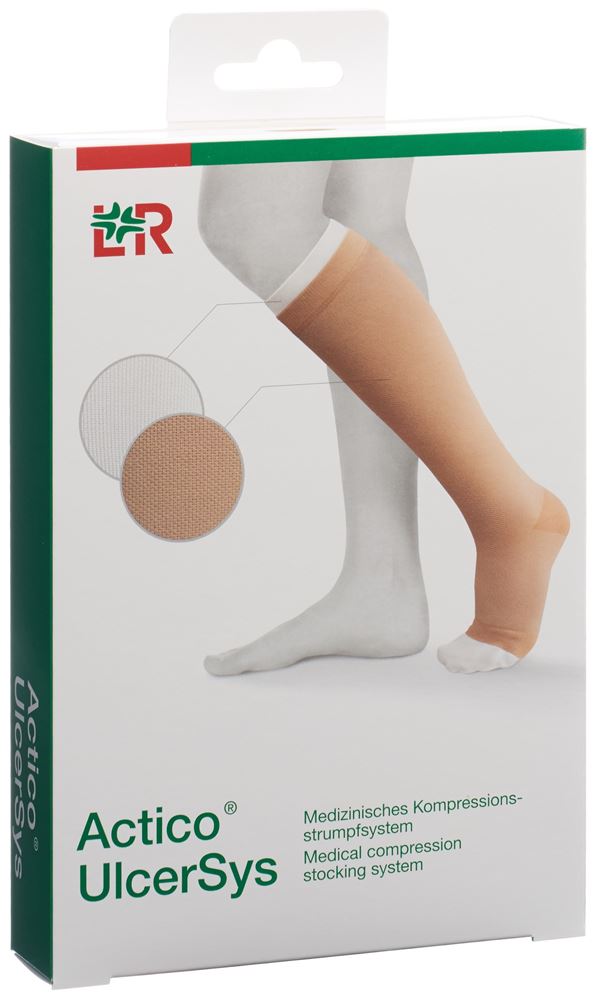 Image of Actico UlcerSys Kompressionsstrumpfsystem XXL standard sand/weiss