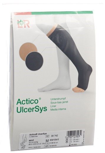 Image of Actico UlcerSys Unterstrumpf L lang sand 3 Stk