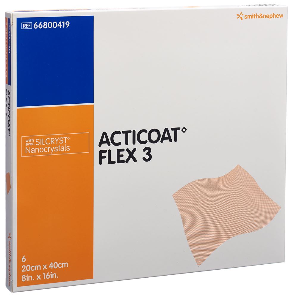 Image of Acticoat Flex 3 Wundverband 20x40cm 6 Stk
