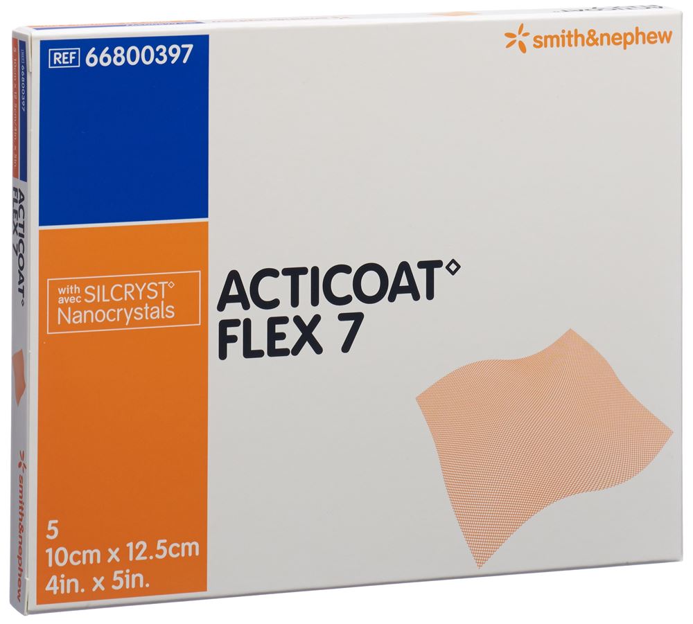 Acticoat Flex 7 medicazione per ferite 10x12,5cm 5 pezzi