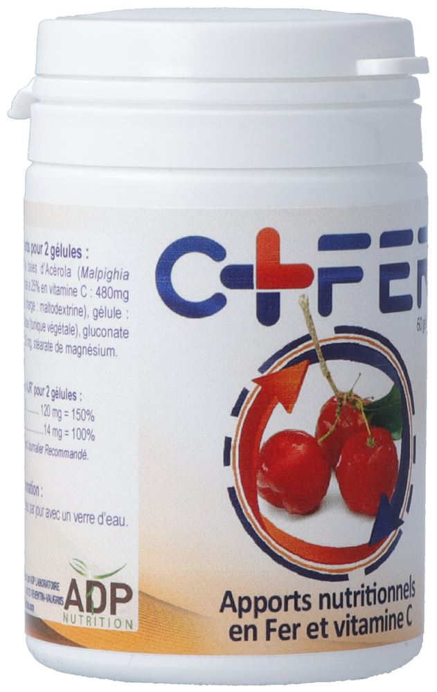 Image of ADP Fer + Vitamine C Gélules Ds 60 Stk