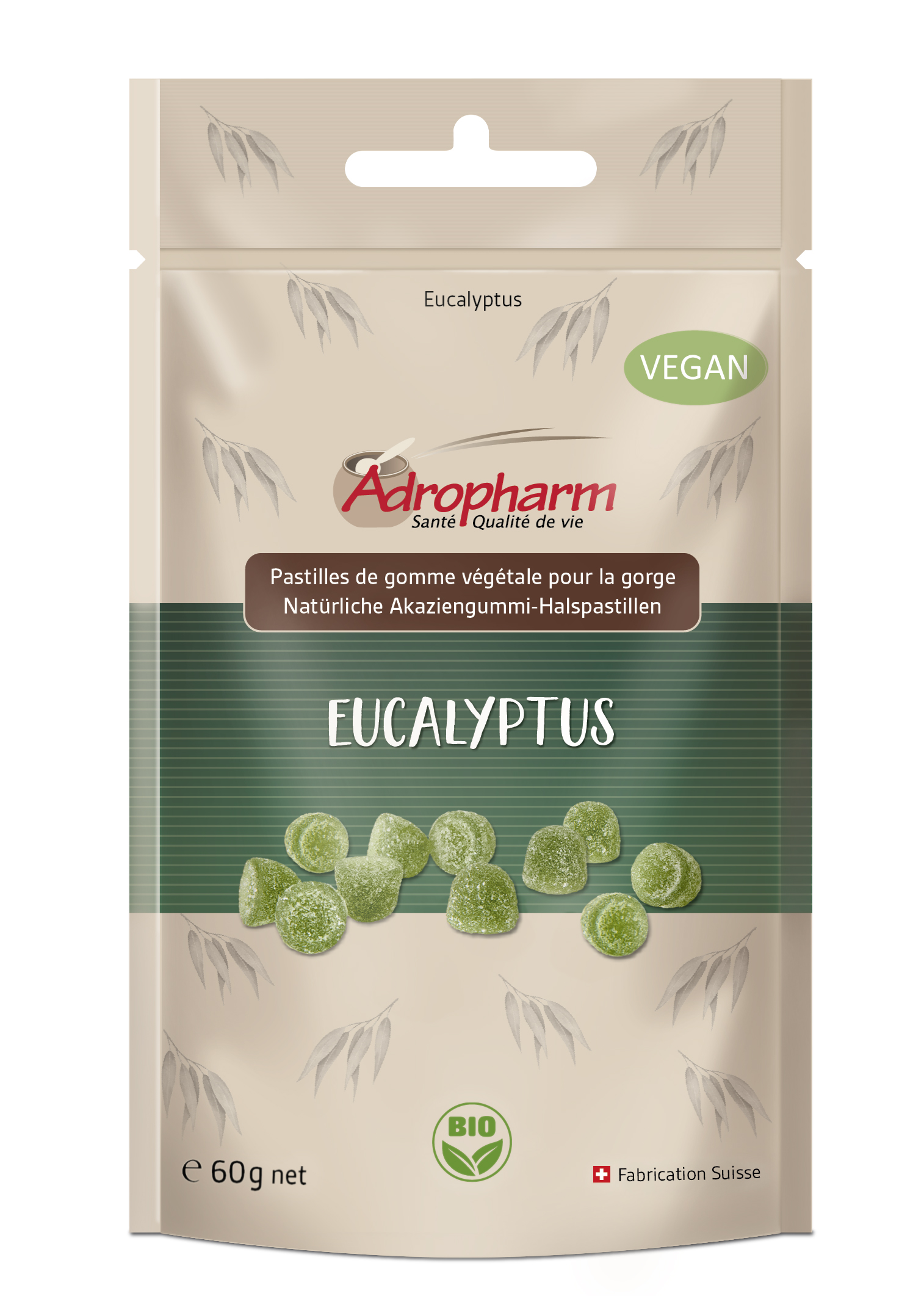 Image of Adropharm Eukalyptus Bonbons Bio Btl 60 g