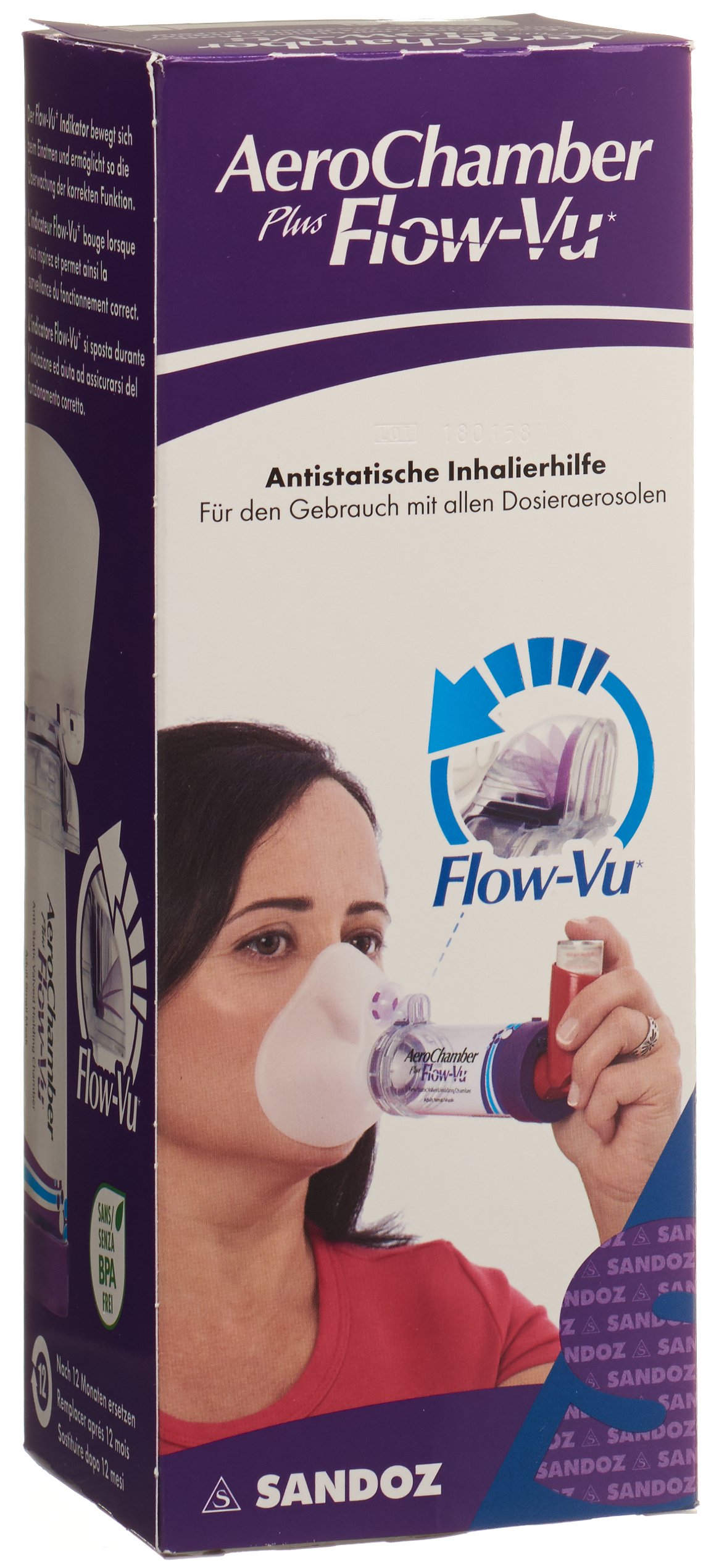 Image of AeroChamber Plus Flow-Vu kleine Maske violett