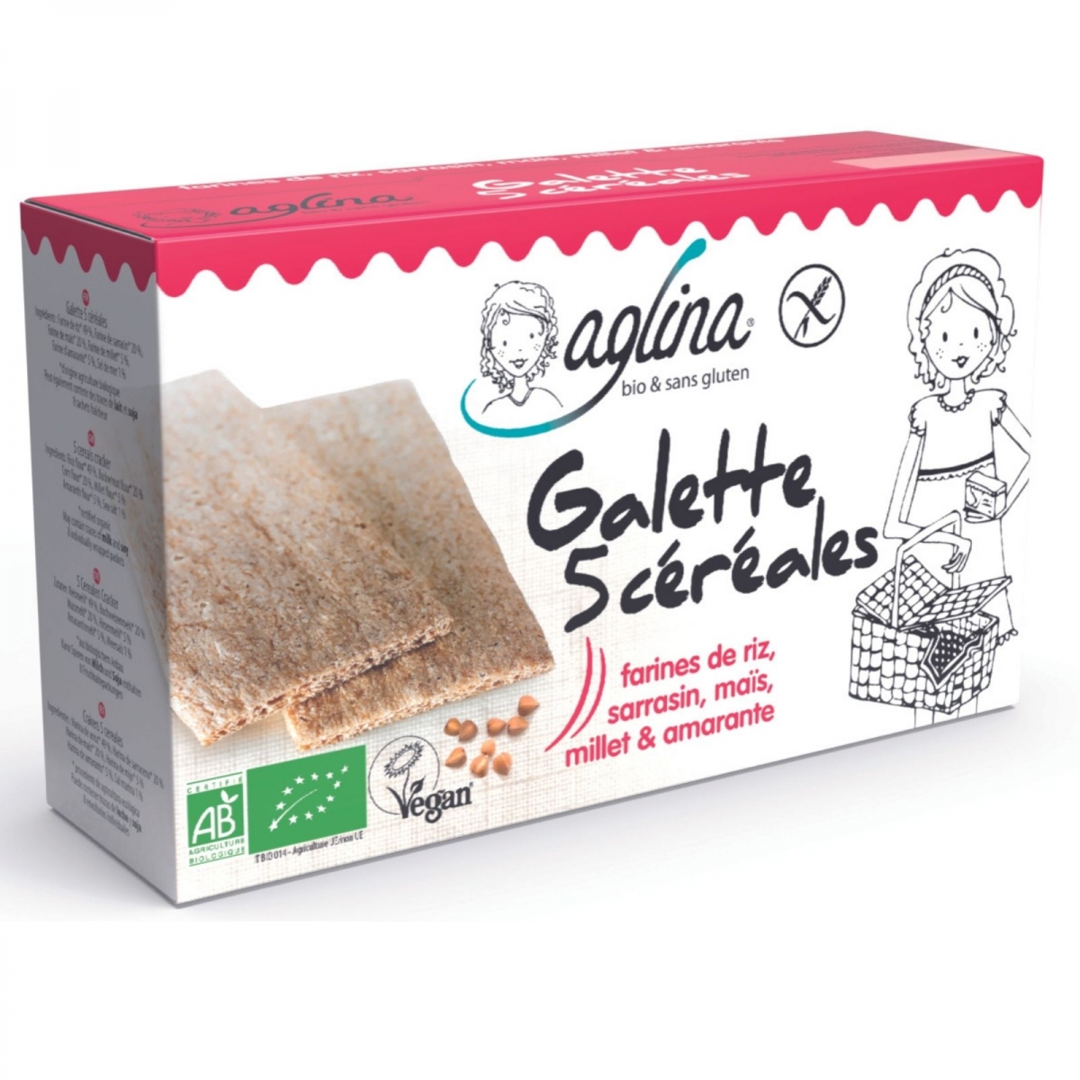 Image of aglina Galette 5 Cerealien Bio 160 g