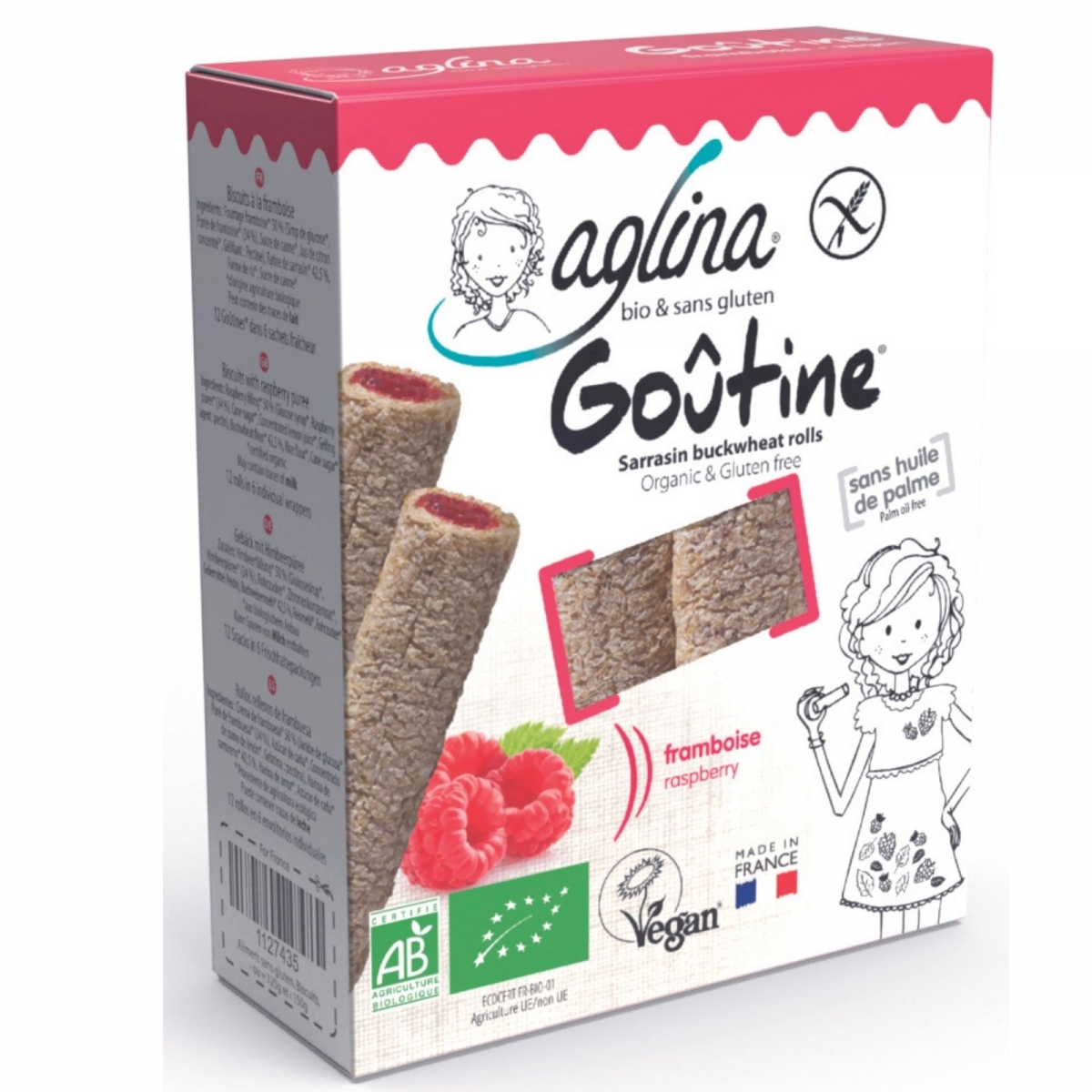 Image of aglina Goûtine Himbeere Bio 125 g