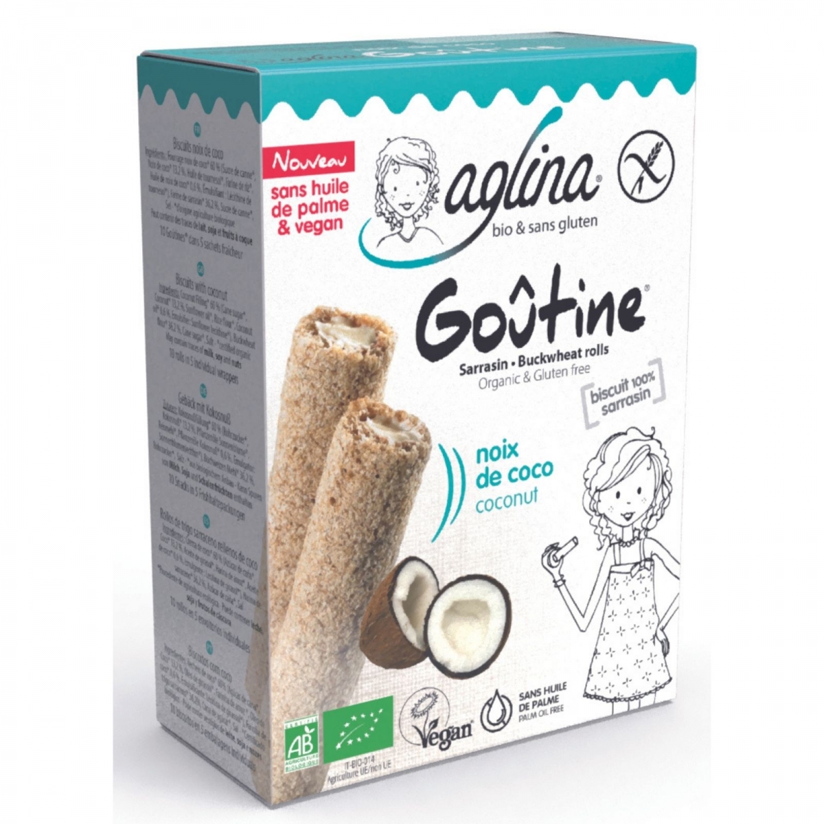 Image of aglina Goûtine Kokosnuss Bio 125 g