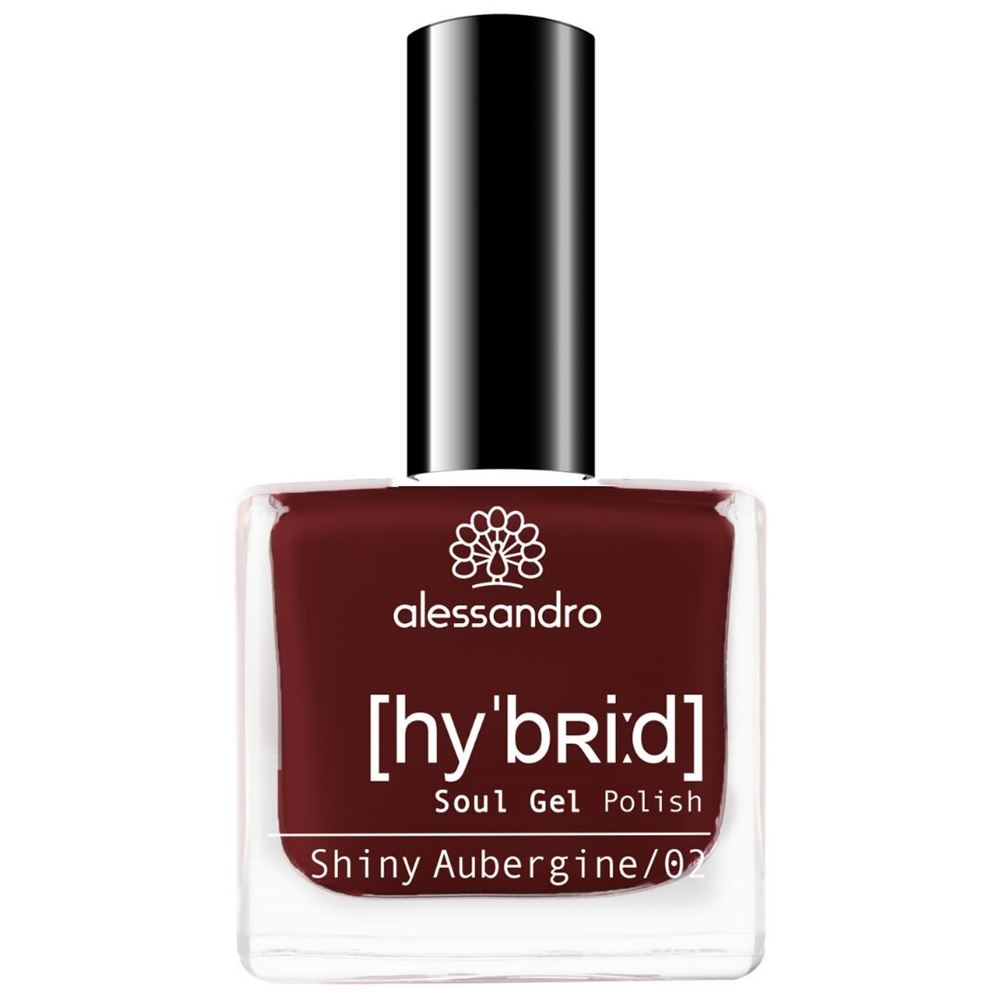 Image of Alessandro International Hybrid Soul Gel Polish Shiny Aubergine 8 ml