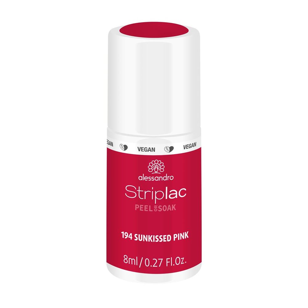 Image of Alessandro International Striplac Peel or Soak off Sunkissed Pink 8 ml