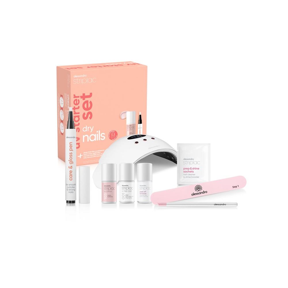 Image of Alessandro International Striplac UV Starter Set Dry Nails 1 Colour