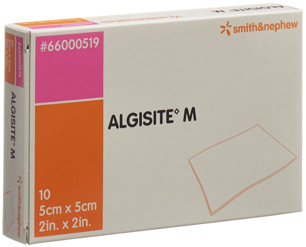Image of Algisite M Alginat Kompressen 5x5cm 10 Stk
