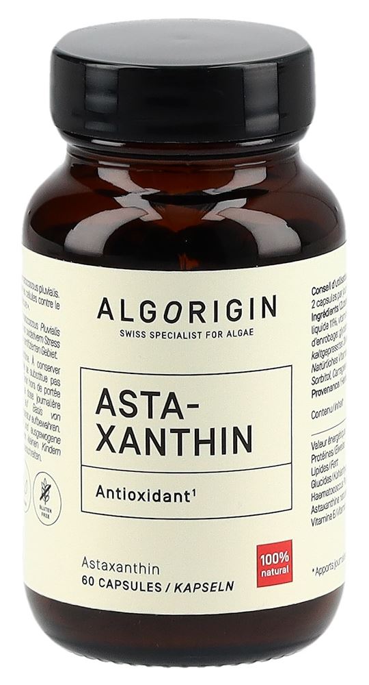Algorigin Astaxanthina capsule flacone in vetro 60 pz