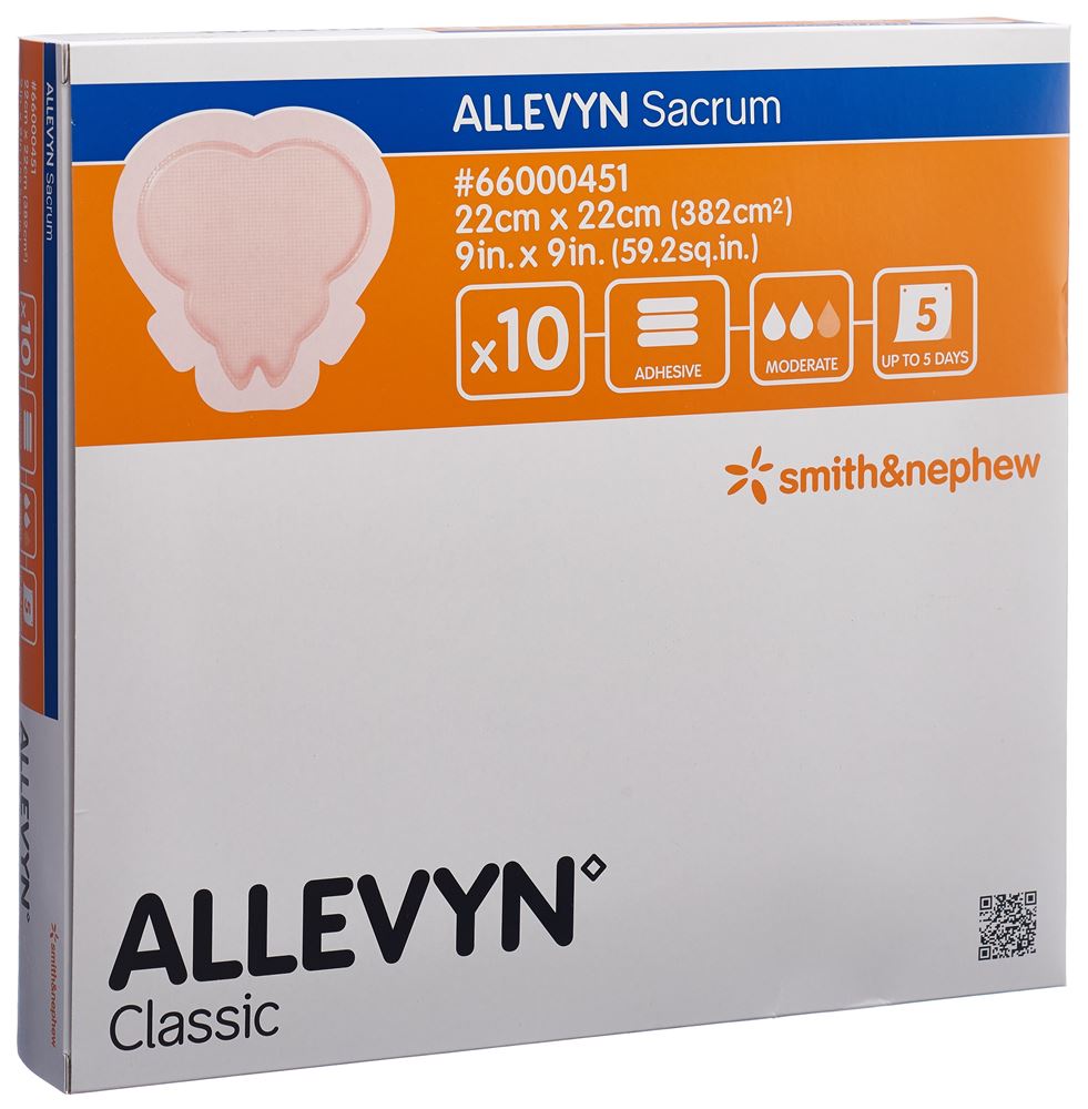 Image of Allevyn Adhesive Sacrum Wundverband 22x22cm 10 Stk