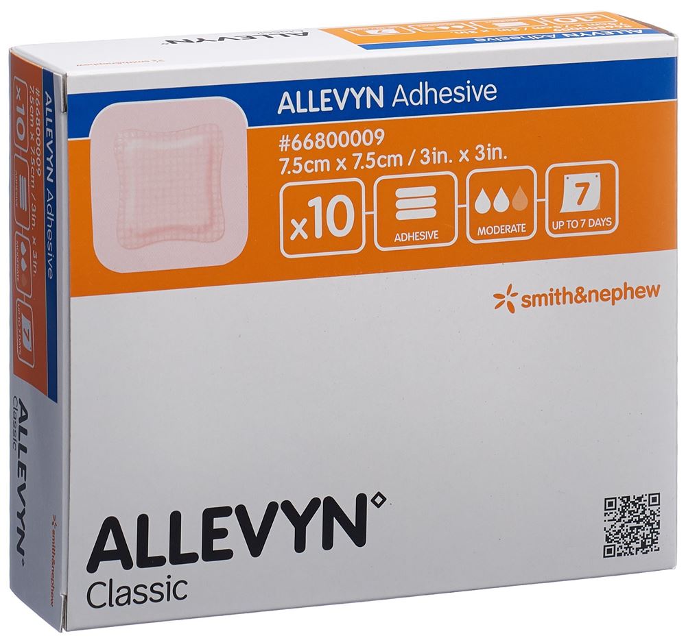 Image of Allevyn Adhesive Wundverband 7.5x7.5cm 10 Stk