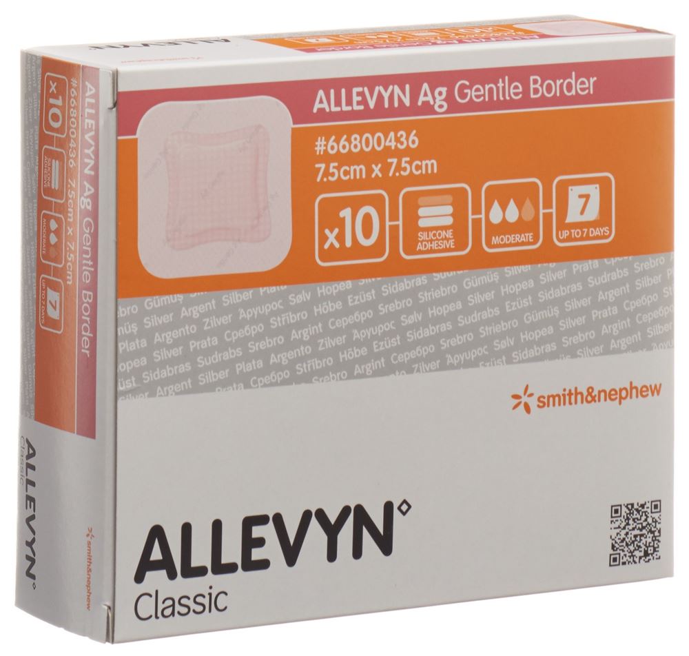 Image of Allevyn Ag GB Wundverband 7.5x7.5cm 10 Stk