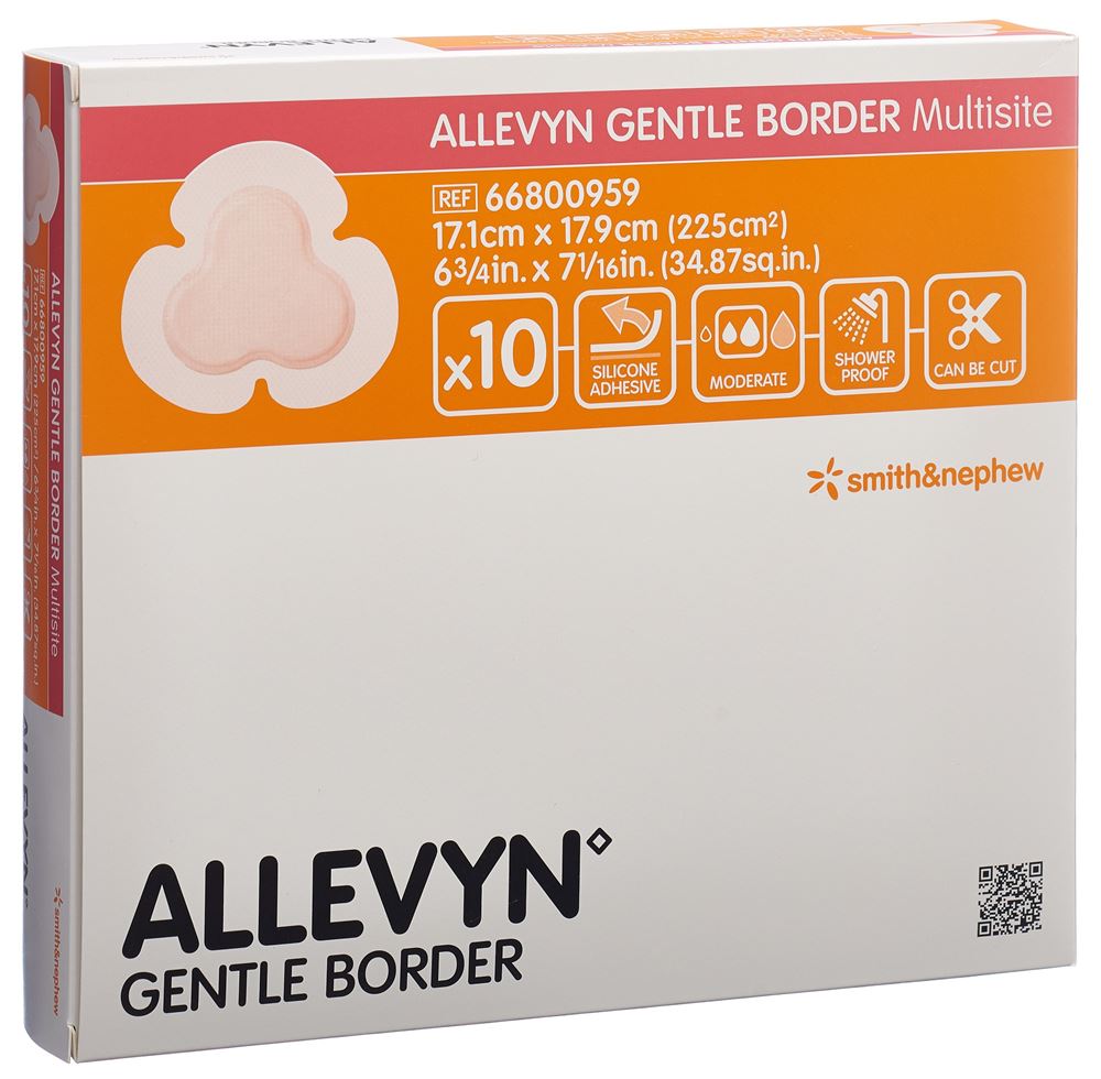 Allevyn Gentle Border Multisite pansement en mousse 17.1x17.9cm 10 pce