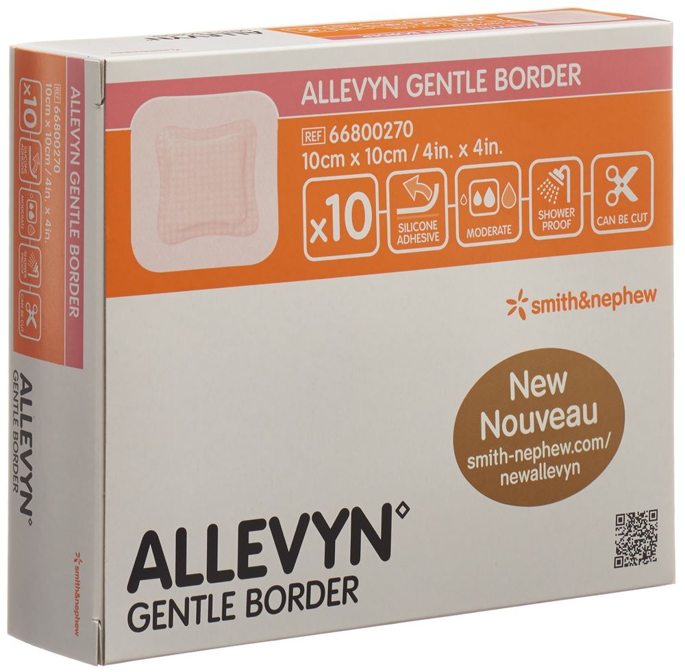 Image of Allevyn Gentle Border Wundverband 10x10cm 10 Stk