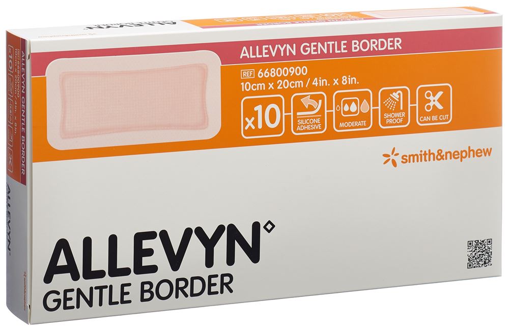 Image of Allevyn Gentle Border Wundverband 10x20cm 10 Stk