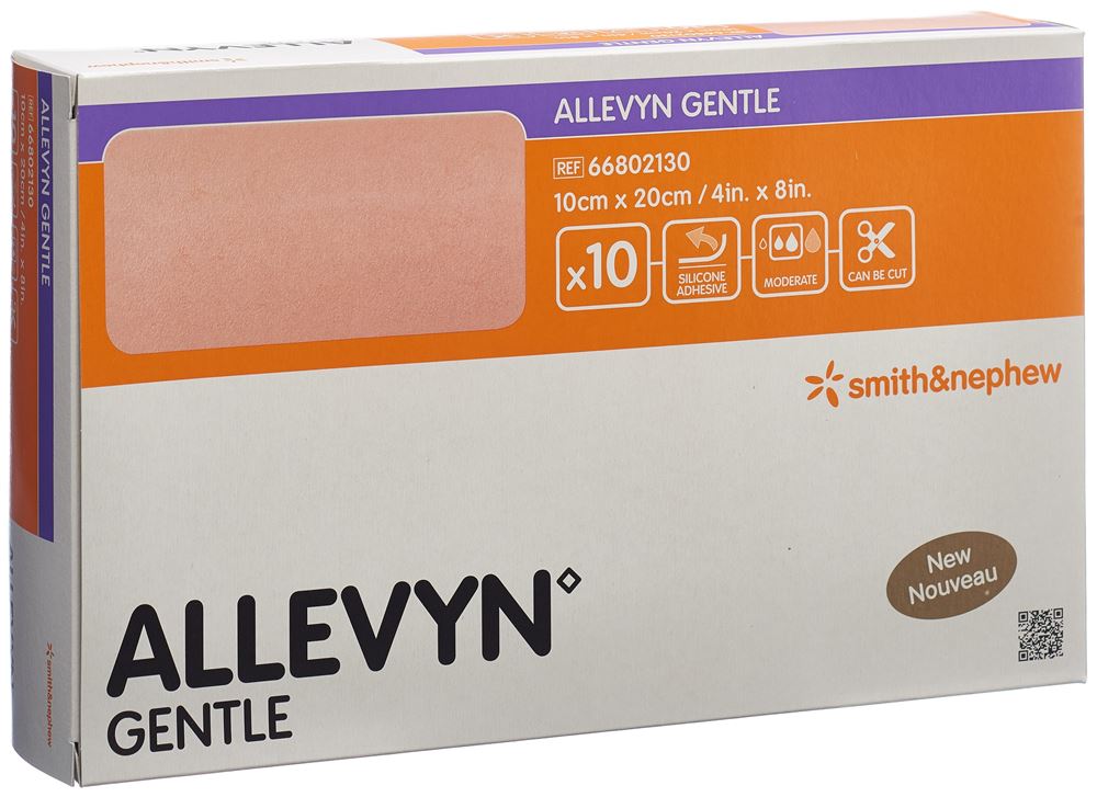 Image of Allevyn Gentle Wundverband 10x20cm 10 Stk