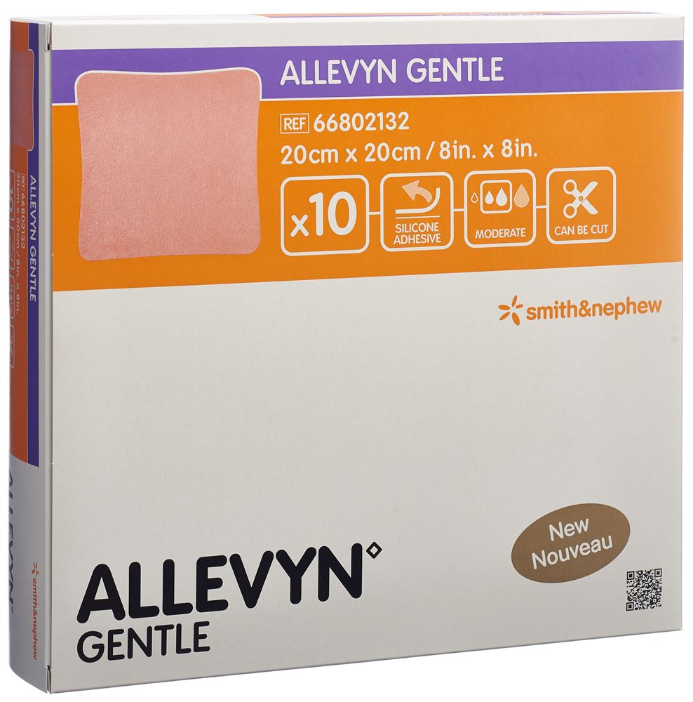 Image of Allevyn Gentle Wundverband 20x20cm 10 Stk