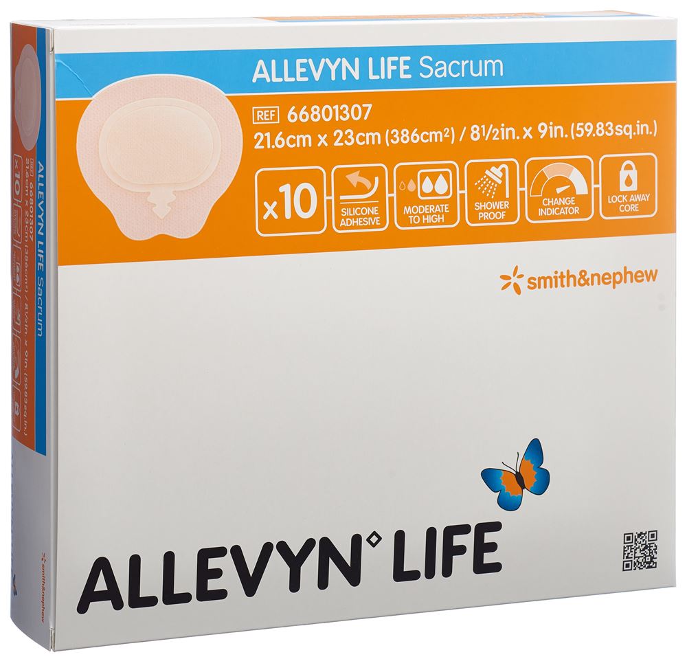 Image of Allevyn Life Sacrum Silikon-Schaumverband 21.6x23cm 10 Stk