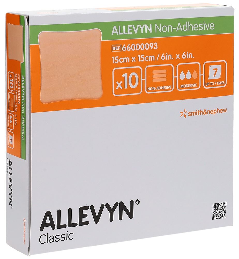 Image of Allevyn Non-Adhesive Wundverband 15x15cm 10 Stk