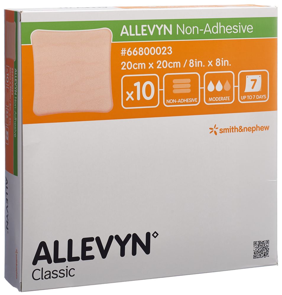 Image of Allevyn Non-Adhesive Wundverband 20x20cm 10 Stk
