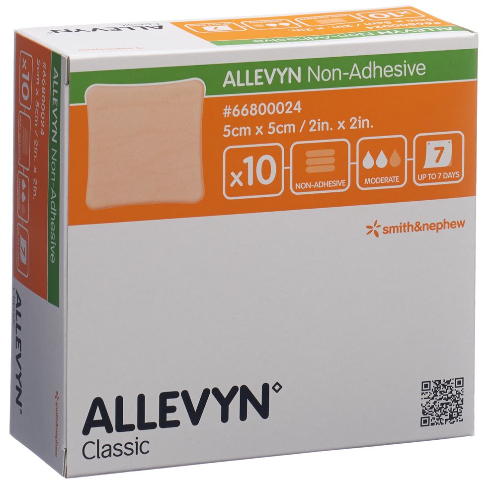 Allevyn Non-Adhesive medicazione 5x5 cm 10 pezzi