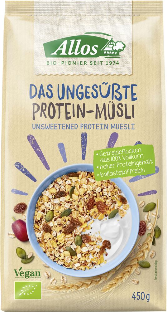 Image of Allos Das ungesüsste Protein-Müsli Btl 450 g