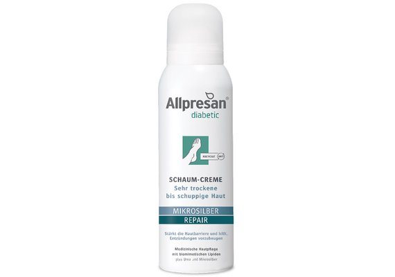 Image of Allpresan diabetic Schaum Creme Mikrosilber Repair Aeros Spr 125 ml