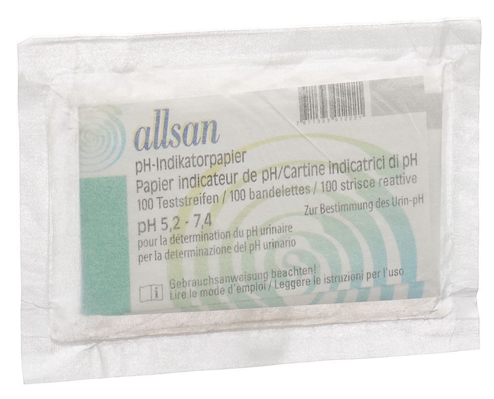 Allsan papier indicateur pH 5.2-7.4 100 pce