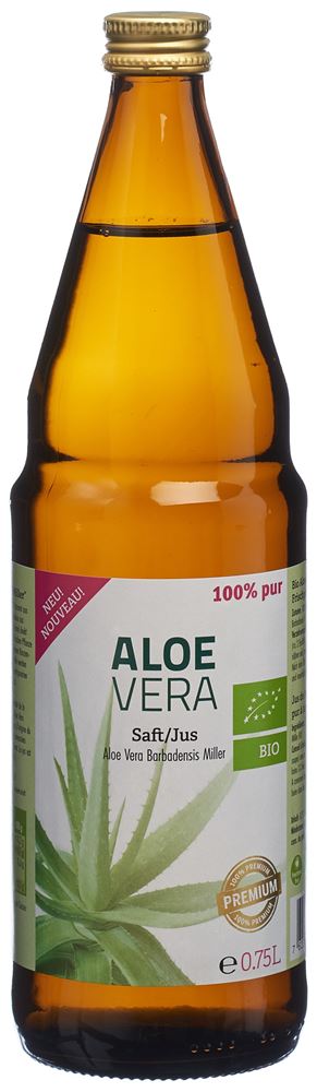 Aloe Vera jus bio 100 % pur Premium fl verre 0.75 lt