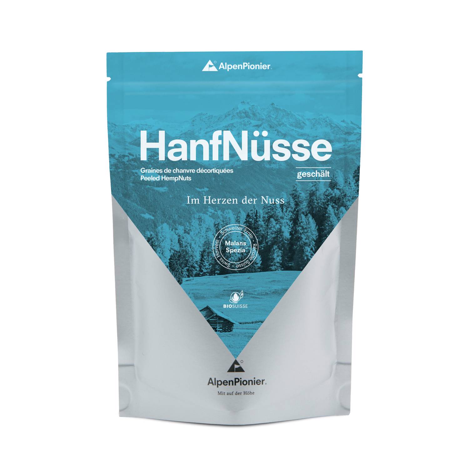 AlpenPionier Graines de chanvre décortiquées BioSuisse sach 150 g